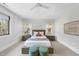 Spacious bedroom featuring a queen bed and modern decor at 7640 Falls Creek Ln, Raleigh, NC 27614
