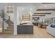 Contemporary kitchen with island and open layout at 7640 Falls Creek Ln, Raleigh, NC 27614