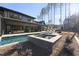 Stunning pool and hot tub with a spacious patio at 7640 Falls Creek Ln, Raleigh, NC 27614