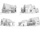 Four views of the Portchester elevation at Colby Crossing with brick facade at 3331 Colby Chase Dr # 8, Apex, NC 27539