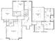 Detailed floor plan showcasing the layout of the second level with room dimensions at 3340 Colby Chase Dr # 2, Apex, NC 27539