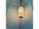 Close up shot of a contemporary pendant light with reeded texture at 627 Georgetown Rd, Raleigh, NC 27608
