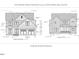 Architectural drawings displaying front and rear exterior elevations of the new home construction at 204 E Whitaker Mill Rd, Raleigh, NC 27608