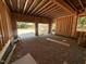 Under construction garage showing gravel floor and window at 208 E Whitaker Mill Rd, Raleigh, NC 27608