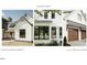 Inspiration board featuring exterior views of new homes with modern design elements and features at 208 E Whitaker Mill Rd, Raleigh, NC 27608