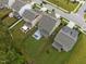 Aerial view showing house and surrounding neighborhood at 609 Meadowgrass Ln, Wake Forest, NC 27587