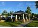 Covered picnic pavilion with tables and benches at 609 Meadowgrass Ln, Wake Forest, NC 27587