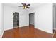 Bright dining area with hardwood floors and a ceiling fan at 6413 English Oaks Dr, Raleigh, NC 27615