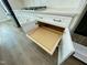 Functional kitchen with soft-close drawers and pull-out wooden tray at 2103 Lambert Rd # 62, Cary, NC 27519