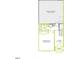 Floorplan of first floor with garage, bedroom, and bath at 1170 Holding Village Way, Wake Forest, NC 27587