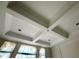 Unique tray ceiling with cross beam design and recessed lighting at 65 Firefly Overlook, Pittsboro, NC 27312