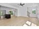 Open floorplan joins living room, kitchen, and staircase in new home at 2337 E Main St, Durham, NC 27703