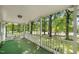 View from porch showcasing wooded backyard at 3015 Old Raleigh Rd, Apex, NC 27502