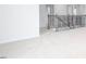 Hallway featuring neutral carpet and a modern staircase at 1110 Jersey St, Haw River, NC 27258