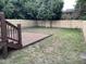 Large fenced backyard with fresh landscaping, patio and perfect for outdoor entertaining at 605 Quarry St, Raleigh, NC 27601