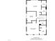 Second floor plan showing the primary bedroom, additional bedroom, flex room, and baths at 605 Quarry St, Raleigh, NC 27601