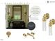 This bathroom has black cabinets, a large mirror, and modern gold fixtures at 217 Dublin Rd, Raleigh, NC 27609