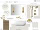 This primary bathroom has impeccable quartz countertops, Sahara cabinets, and modern fixtures at 217 Dublin Rd, Raleigh, NC 27609