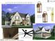 Exterior renderings with exterior sconces, screen porch fan and door hardware shown at 217 Dublin Rd, Raleigh, NC 27609
