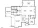 Detailed first-floor plan showing layout of kitchen, garage, and living spaces at 217 Dublin Rd, Raleigh, NC 27609