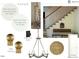 A foyer with hardwood floors, wainscoting, sconces, and a light fixture; paint and trim color palette included at 217 Dublin Rd, Raleigh, NC 27609