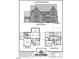 Home design and floor plan featuring front elevation, two floor plans, and square footage calculations at 217 Dublin Rd, Raleigh, NC 27609