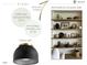 This study features built in shelves, wall color Harwood Putty CW-5, and brass shelving brackets at 217 Dublin Rd, Raleigh, NC 27609