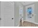 Inviting entryway with access to powder room and view of neighborhood at 3109 Petrea Ct # 39, Angier, NC 27501