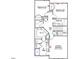 Second floor blueprint highlighting the bedrooms, bathrooms, and laundry room at 9229 Kitchin Farms Way # 427, Wake Forest, NC 27587