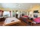 Clubhouse interior with pool table, seating area, and fireplace at 113 Pinot Ct, Chapel Hill, NC 27517