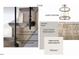 Foyer and staircase design board featuring wrought iron spindles, runner, and light fixture at 67 Ridgeline Ct # 7, Pittsboro, NC 27312