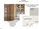 Kitchen materials board featuring cabinet styles, countertop stone, cabinet color, and glass fronts at 67 Ridgeline Ct # 7, Pittsboro, NC 27312