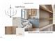 Primary suite featuring a light fixture, sitting area, and built-in shelves at 67 Ridgeline Ct # 7, Pittsboro, NC 27312