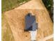 Aerial view of new construction home showing roof and surrounding land at 7417 Prato Ct, Wendell, NC 27591
