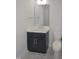 A sleek bathroom featuring a vanity with modern fixtures and a toilet at 2525 Silas Peak Ln, Apex, NC 27523