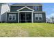 Backyard with a screened-in porch and new construction home at 321 Murray Grey Ln, Wake Forest, NC 27587