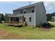Backyard view of a two-story home featuring a screened-in porch and well-maintained landscaping at 135 Green Haven Blvd # 1, Youngsville, NC 27596