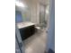 Clean bathroom with shower and dark vanity at 508 Glenwyck Ct, Fuquay Varina, NC 27526