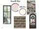 Exterior design features showing paint colors, roofing, and front door at 1207 Red Cedar Court, Youngsville, NC 27596