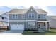 Charming two-story home with gray siding, white trim, and a well-manicured front yard at 524 Lemon Daisy Ln, Knightdale, NC 27545