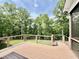 Expansive back deck with rod iron railings overlooking private fenced-in backyard at 205 Red Cardinal Ct, Youngsville, NC 27596
