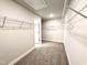 Walk-in closet with carpeted floors and wire shelving at 31 Capeside Ct, Lillington, NC 27546