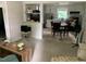 Kitchen and dining area with table and chairs at 709 W Horne St, Clayton, NC 27520