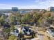 An aerial view shows a charming home nestled among mature trees, offering both privacy and a connection to nature at 701 Dartmouth Rd, Raleigh, NC 27609
