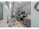 Modern kitchen with stainless steel appliances and granite countertops at 108 Cullen Ct, Clayton, NC 27520