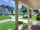 View from the front porch showcasing a residential street and neighborhood at 102 Preston Pines Dr, Cary, NC 27513