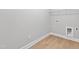 Unfinished laundry room with connections for a washer and dryer and vinyl floors at 240 Sequoia Dr, Louisburg, NC 27549