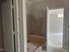 Modern shower with a tiled base under construction at 2408 Adrift Road, Fuquay Varina, NC 27526