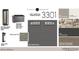 Interior Selections mood board featuring lighting, mailbox, door finishes and garage floor selections at 3301 Dell Dr, Raleigh, NC 27609
