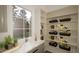 Walk-in pantry with ample shelving for storage at 3301 Dell Dr, Raleigh, NC 27609